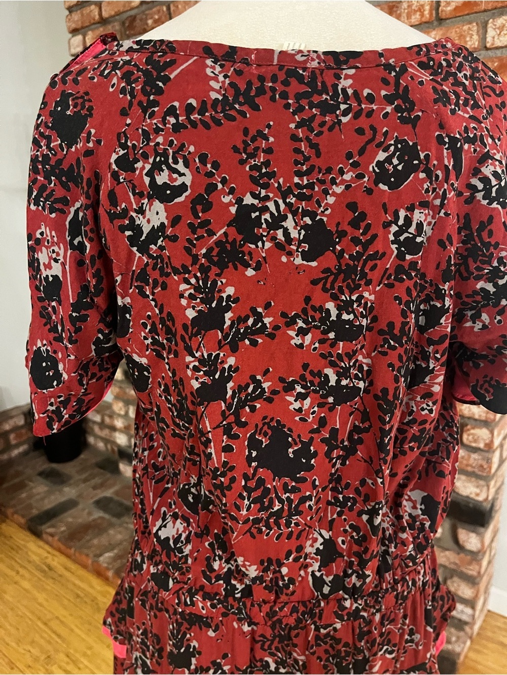Matilda Jane Red and Black Floral Tiered Midi Dress - Picture 7 of 7